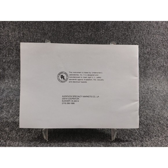 ORIGINAL AUDIOVOX VHS MODEL AVP-6750 MANUAL OPERATION INSTRUCTIONS - Picture 2 of 4